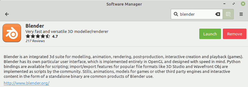 Cara Install Blender dengan Sotware Manager