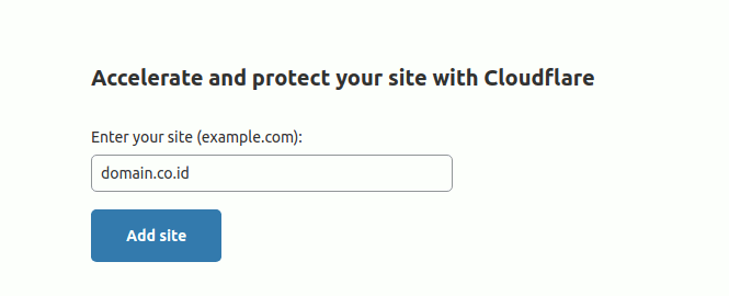 Add Site Cloudflare