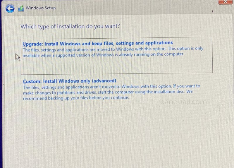 Custom Installation Windows 10
